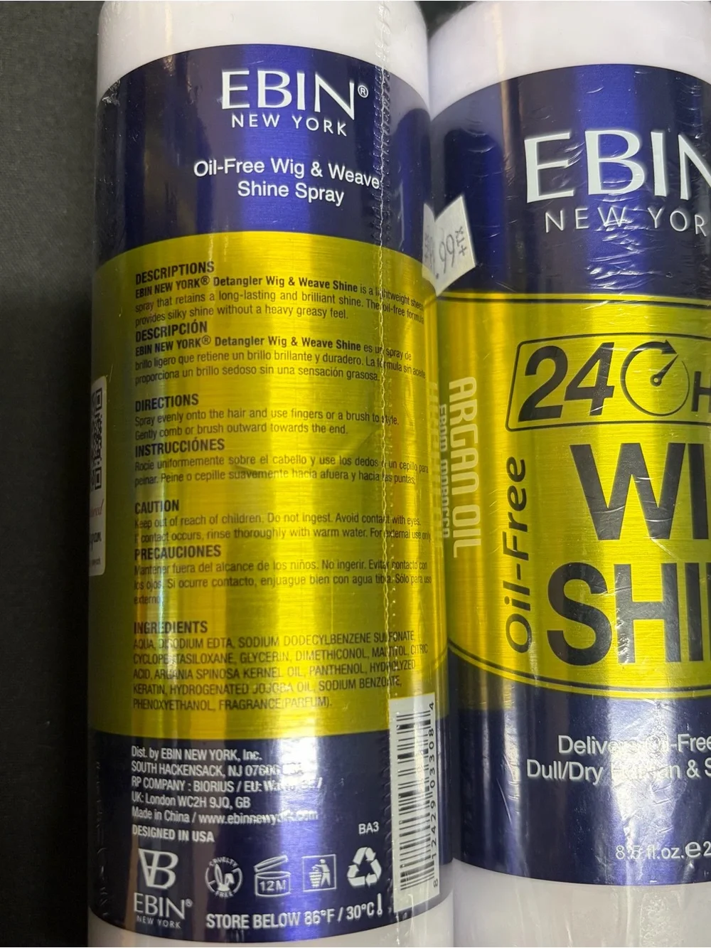 Lot of 5 Ebin New York 24 hour Wig & Weave Shine